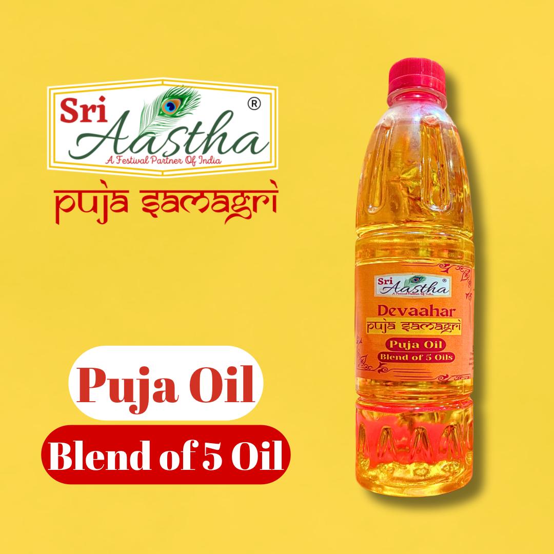 Sri Aastha Devaahar Puja Oil | Blend of 5 Oil