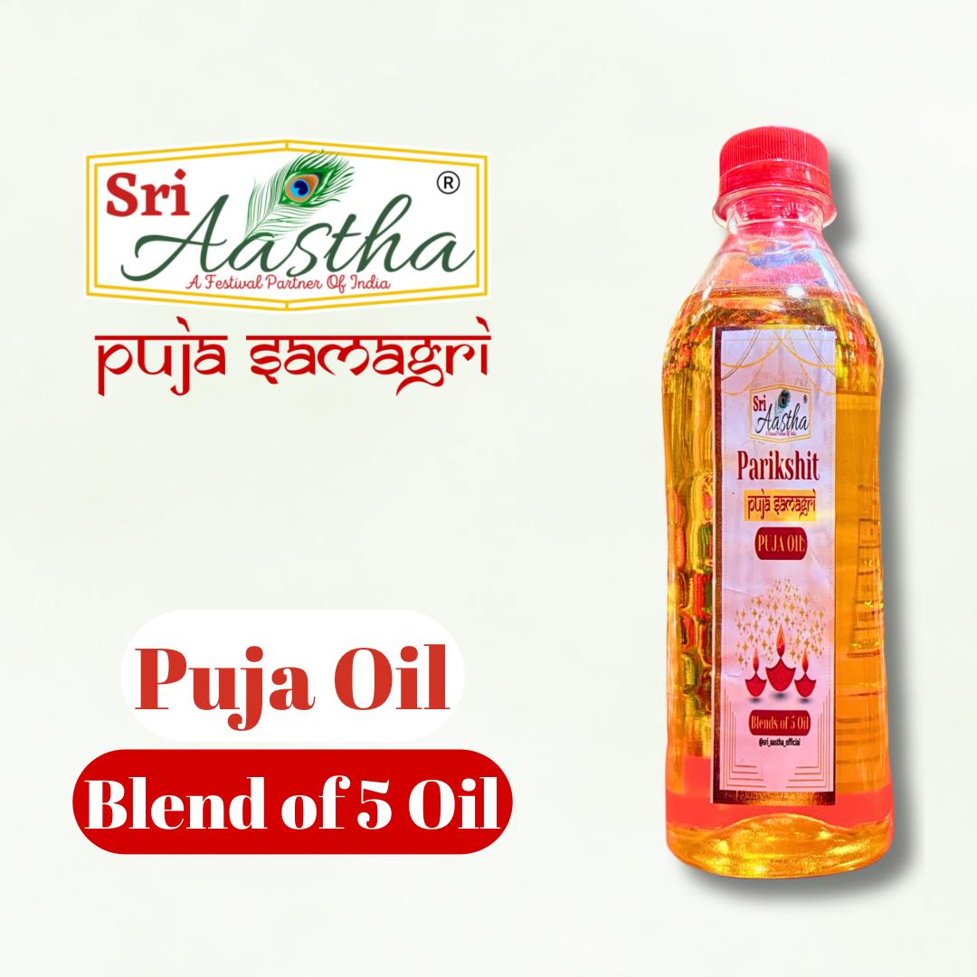 Sri Aastha Prakshit Puja Oil | Blend of 5 Oil
